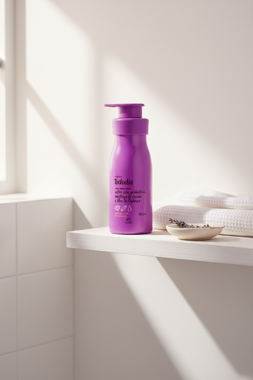Creme Tododia Natura - prateleira minimalista