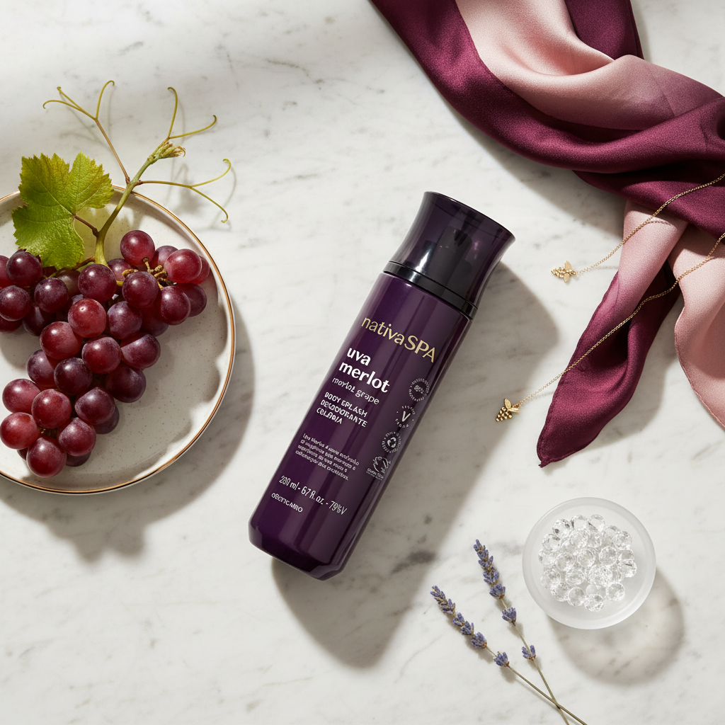 Nativa Spa Uva Merlot - Flat Lay Luxo