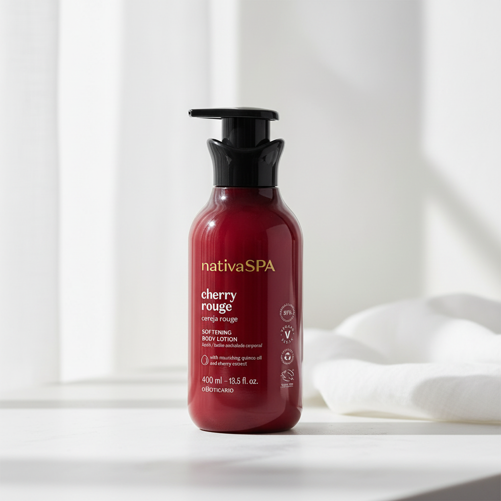 Loção Corporal Aveludada Nativa Spa Cereja Rouge - Ambiente elegante