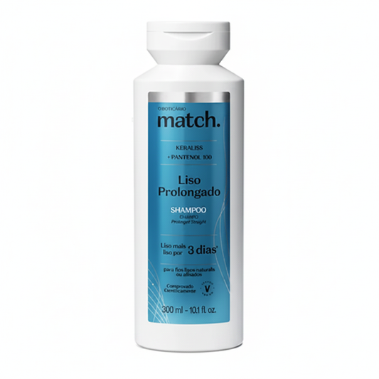 Shampoo Match Liso Prolongado 300ml - fundo branco