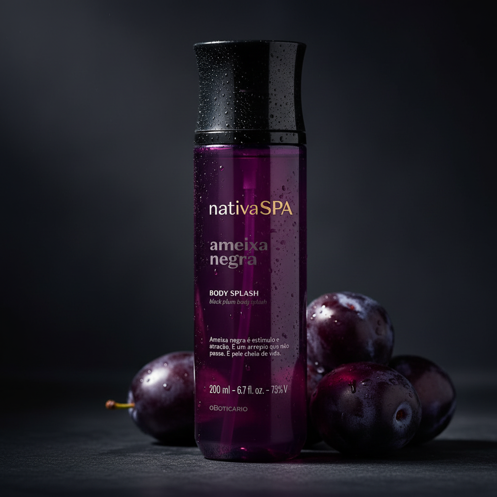 Desodorante Colônia Body Splash Nativa SPA Ameixa Negra - Ambiente com ameixas