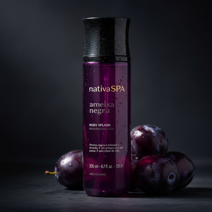 Desodorante Colônia Body Splash Nativa SPA Ameixa Negra - Ambiente com ameixas