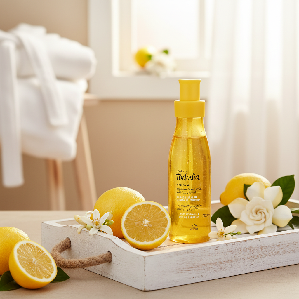 Body Splash Tododia Limão Siciliano e Flor de Laranjeira - bandeja spa