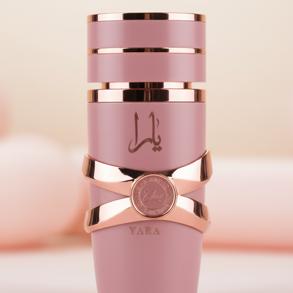 Détail du bouchon et design élégant du Lattafa Yara Elixir