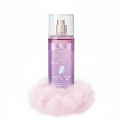 Body Splash Cuide-se Bem Doces Delírios Algodão Doce 200ml - fundo branco