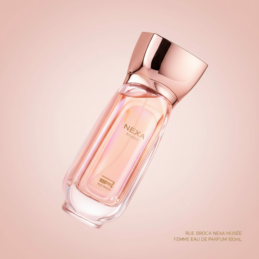 Rue Broca Nexa Musee Femme Eau de Parfum 100ml - ângulo 45 degradê pêssego
