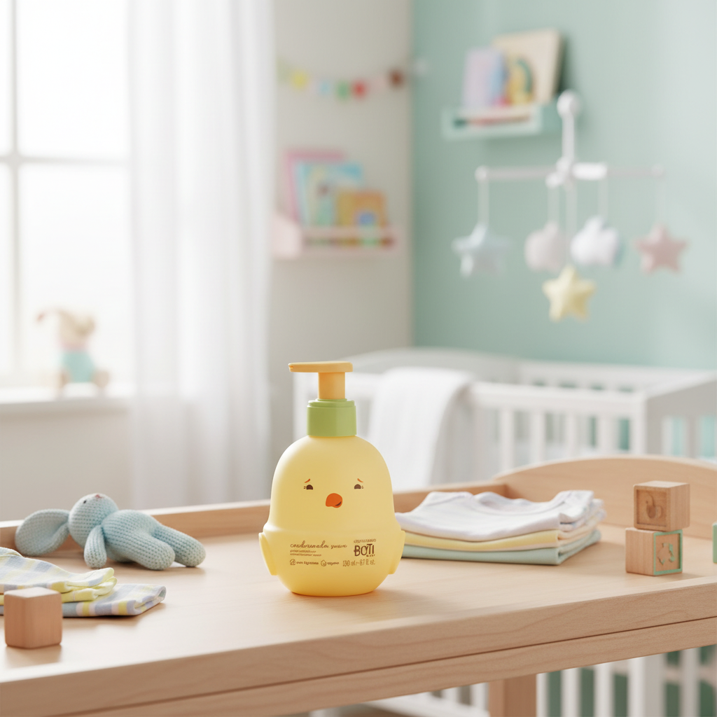 Boti Baby em trocador de quarto infantil