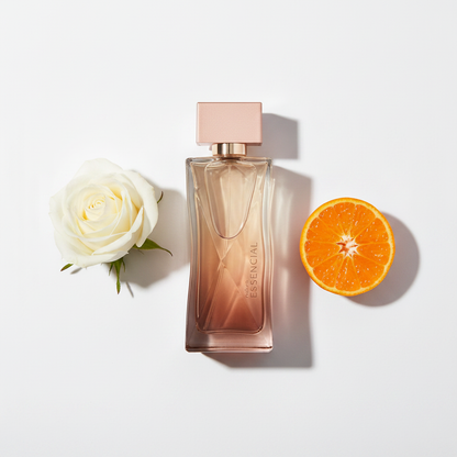 Essencial Feminino flat lay rosa