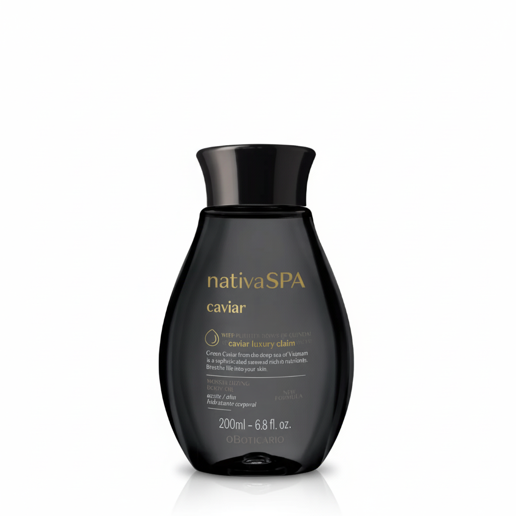 Huile Exotique Nativa SPA Caviar - Detalhe do Frasco