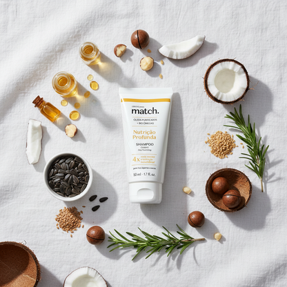Match Shampoo — Flat Lay