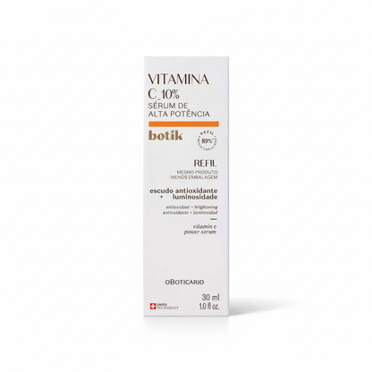 Refil Sérum de Alta Potência Vitamina C 10% Botik 30ml - Fundo Branco