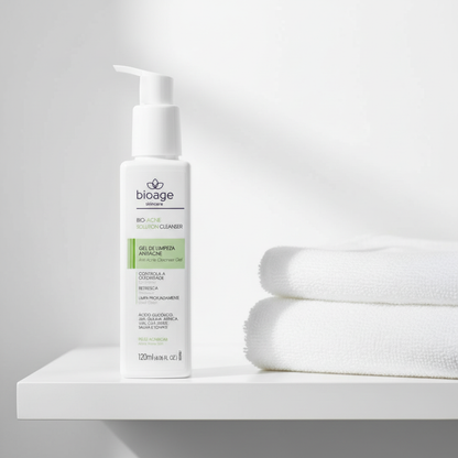 Bioage Bio-Acne Solution Cleanser - lifestyle banheiro