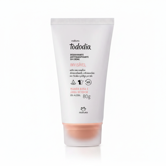 Natura TodoDia Desodorante Creme Manga Rosa e Água de Coco 80g – Fundo Branco