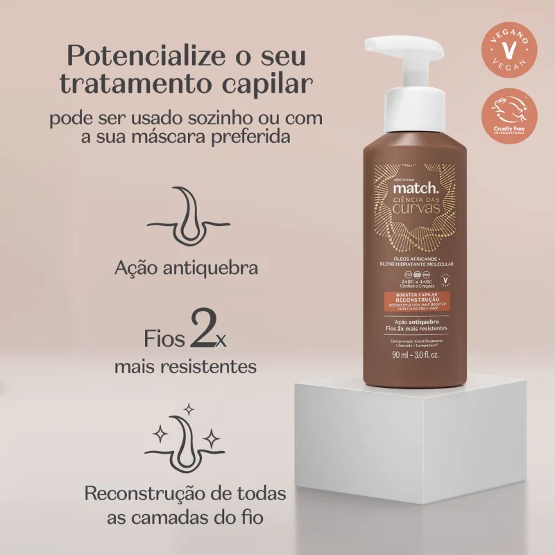 Booster Capilar Reconstrução Match Ciência das Curvas 90ml