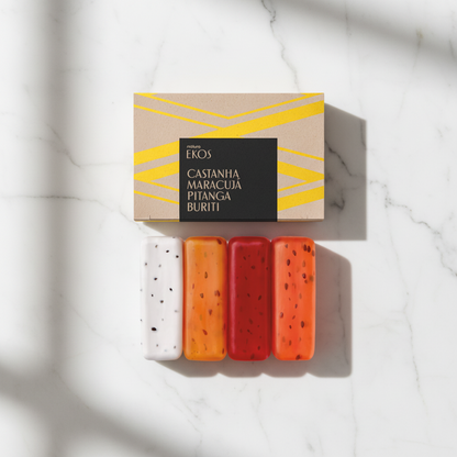 Savon crémeux et exfoliant - EKOS - 4 x 100 g