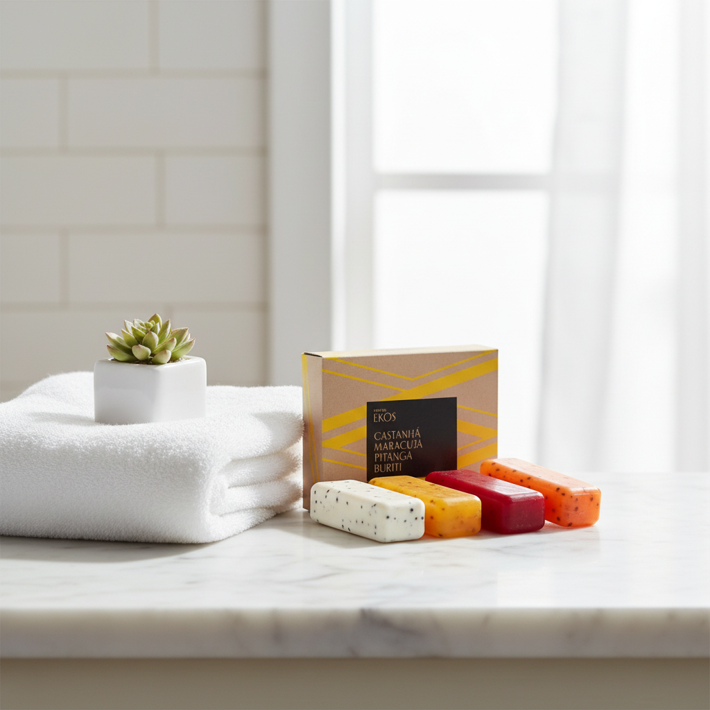 Kit Sabonetes Esfoliantes EKOS Sortidos Natura | 4 Barras 400g