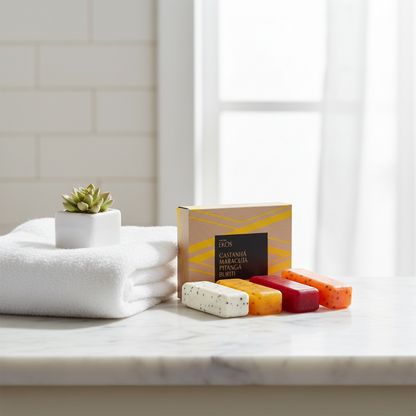 Kit Sabonetes Esfoliantes EKOS Sortidos Natura | 4 Barras 400g