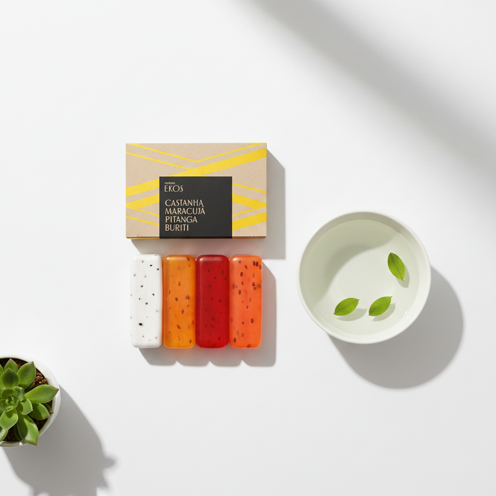 Savon crémeux et exfoliant - EKOS - 4 x 100 g