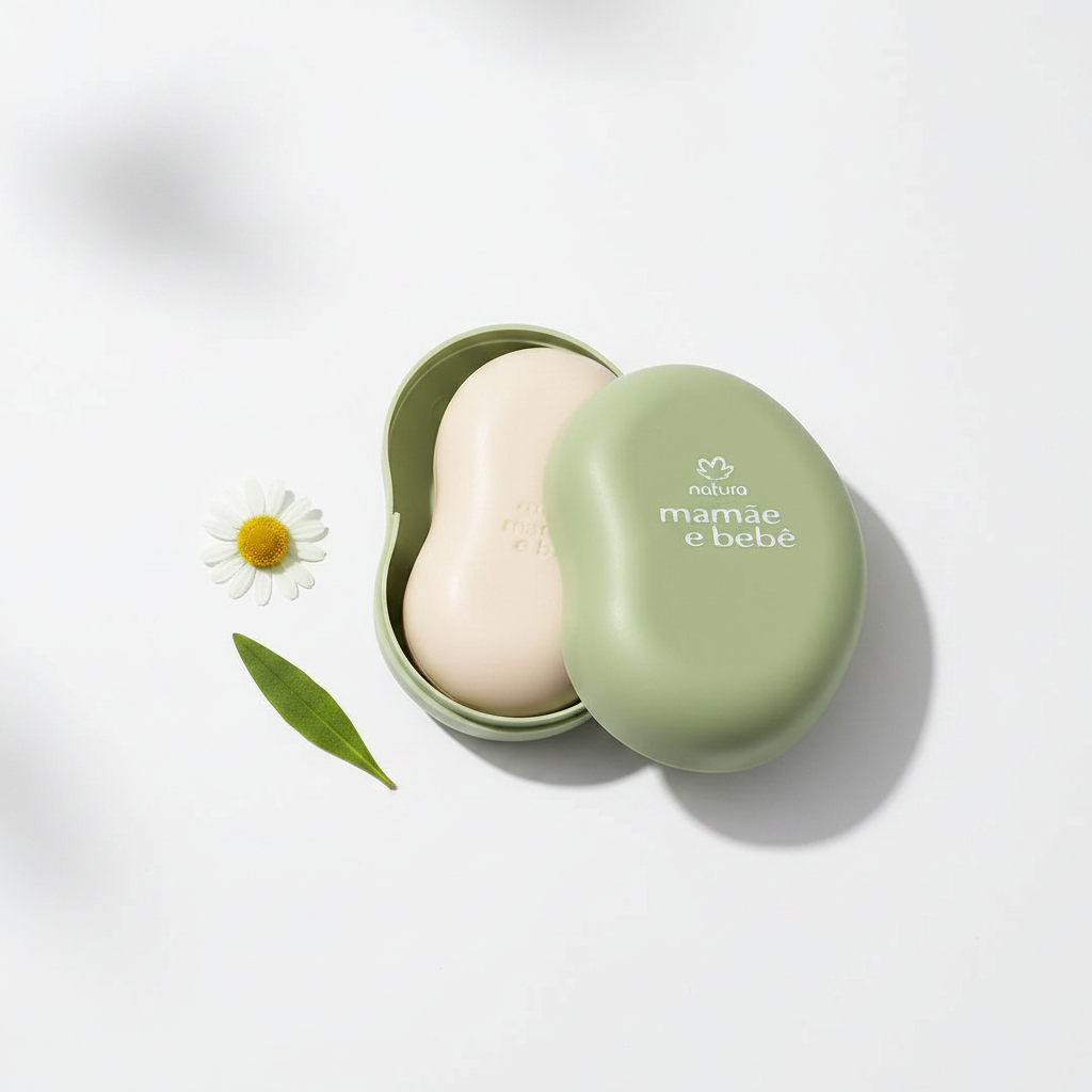 Natura Mamãe e Bebê Sabonete com Saboneteira 100g