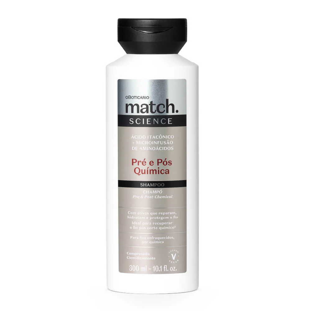 Shampoo Match Science Pré e Pós-Química 300ml