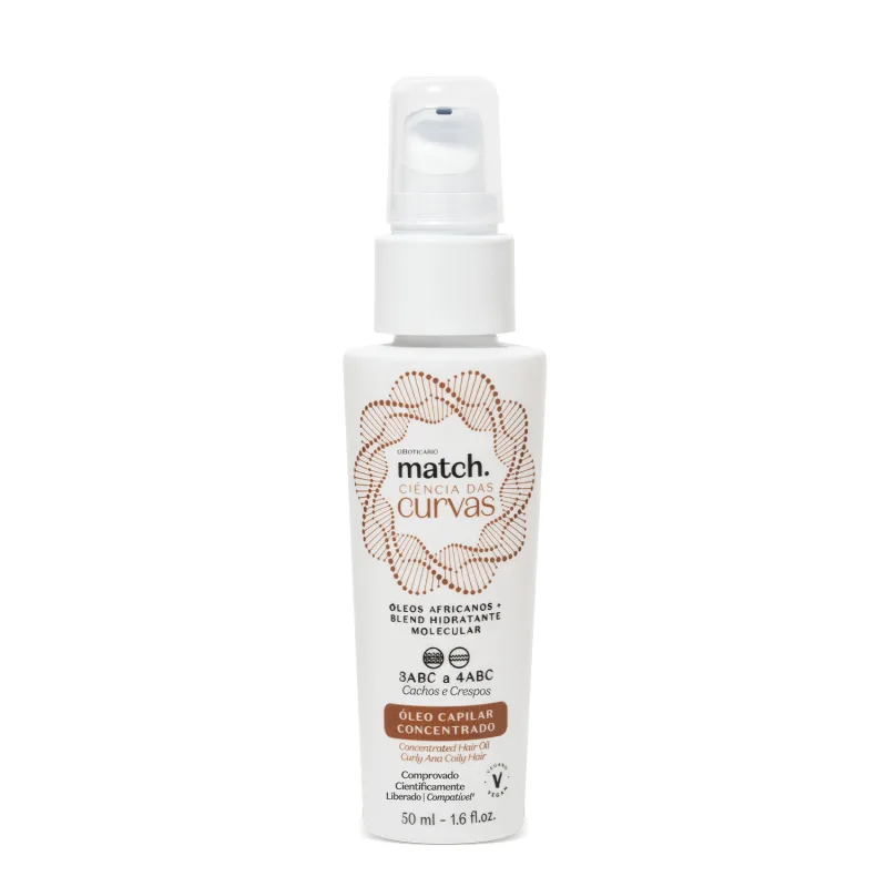 Óleo Capilar Concentrado Match Ciência das Curvas, 50ml