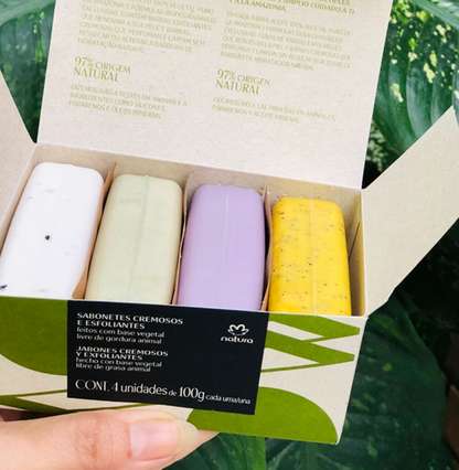 Sabonetes em Barra Cremosos e Esfoliantes Ekos: 4x100g
